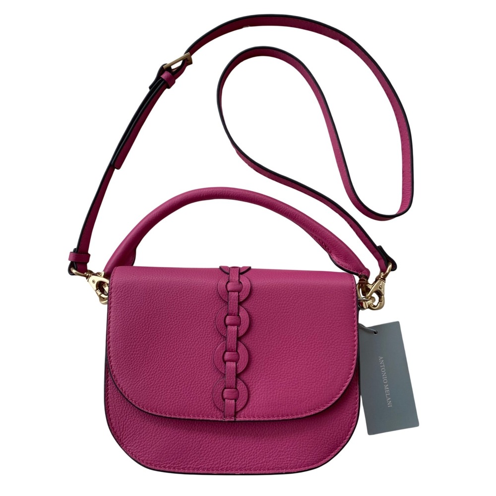 Antonio Melani Rosie Crossbody Bag Women‎ Bright Pink Leather Barbiecore Chic